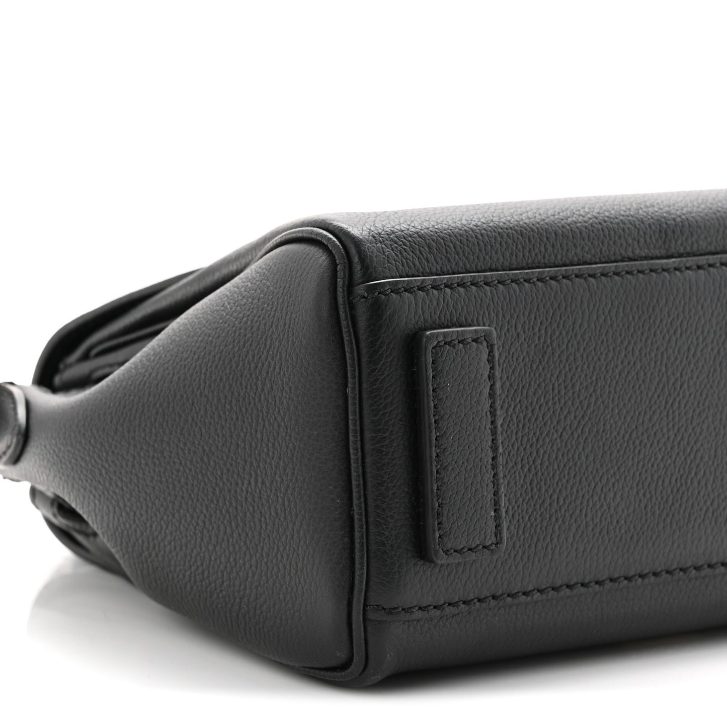 Grained Calfskin Small La Medusa Top Handle Bag Black