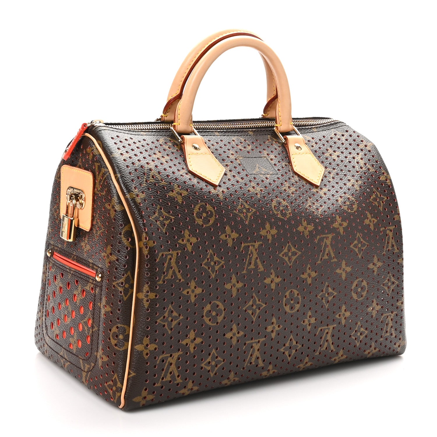 Louis Vuitton Monogram Perforated Speedy 30 Orange 3 of 9