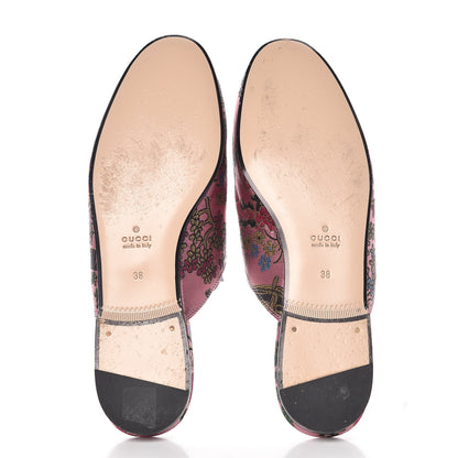 Gucci X DISNEY Jacquard Japanese Donald Duck Womens Princetown Slippers 38 Pink Black 7 of 11