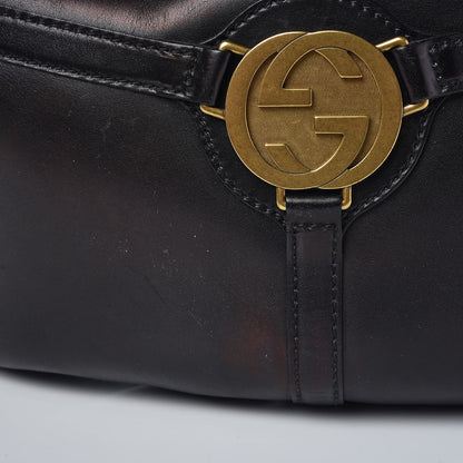 Gucci Calfskin GG Reins Hobo Black 14 of 15