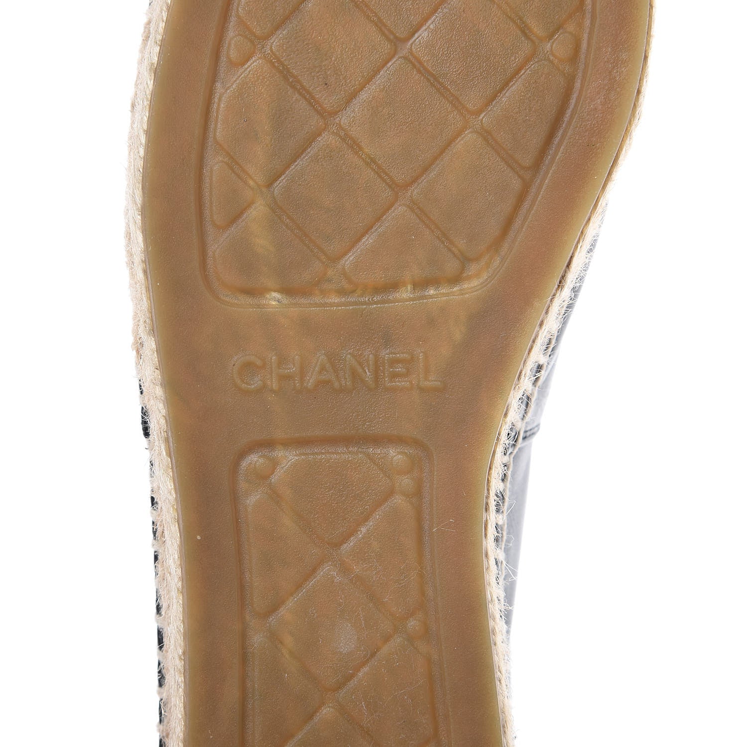 Chanel Lambskin CC Espadrilles 38 Black 7 of 12