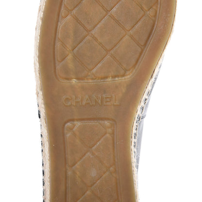 Chanel Lambskin CC Espadrilles 38 Black 7 of 12