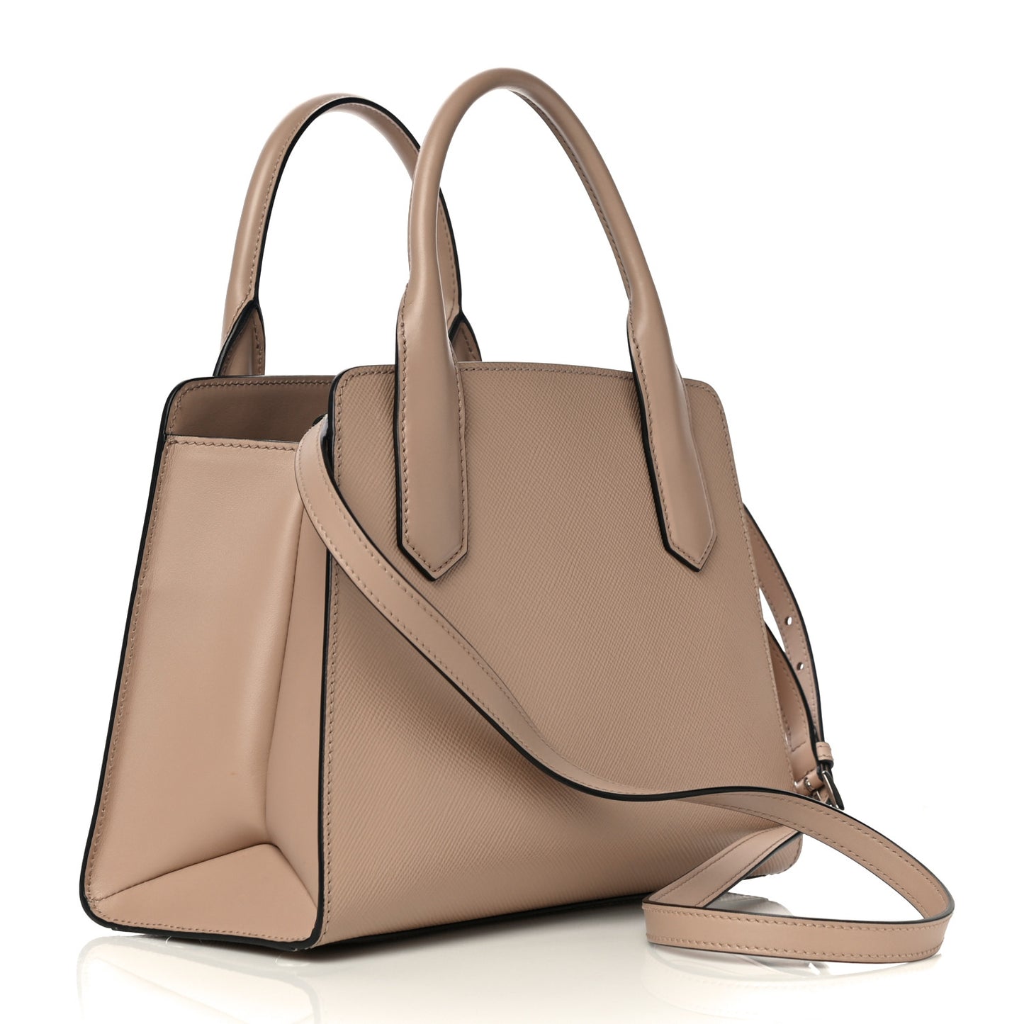 Saffiano Cuir Small Top Handle Tote Cammeo