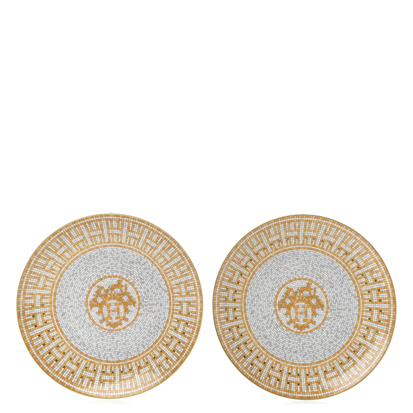 Porcelain Mosaique au 24 Dessert Plate Set of 2