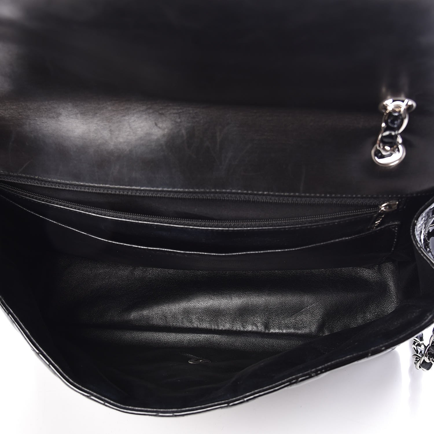 Chanel Patent Quilted Maxi Single Flap Black 5 of 11