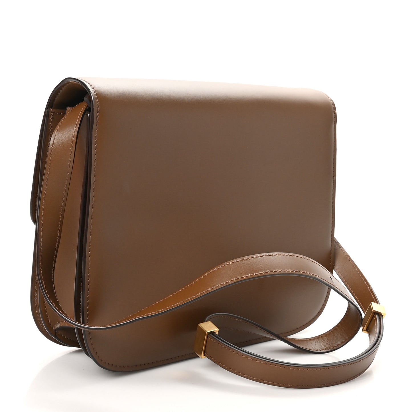 Box Calfskin Medium Classic Box Flap Bag Camel