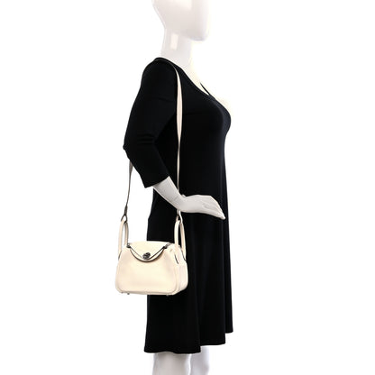 Hermes Taurillon Clemence Mini Lindy 20 Nata 2 of 19