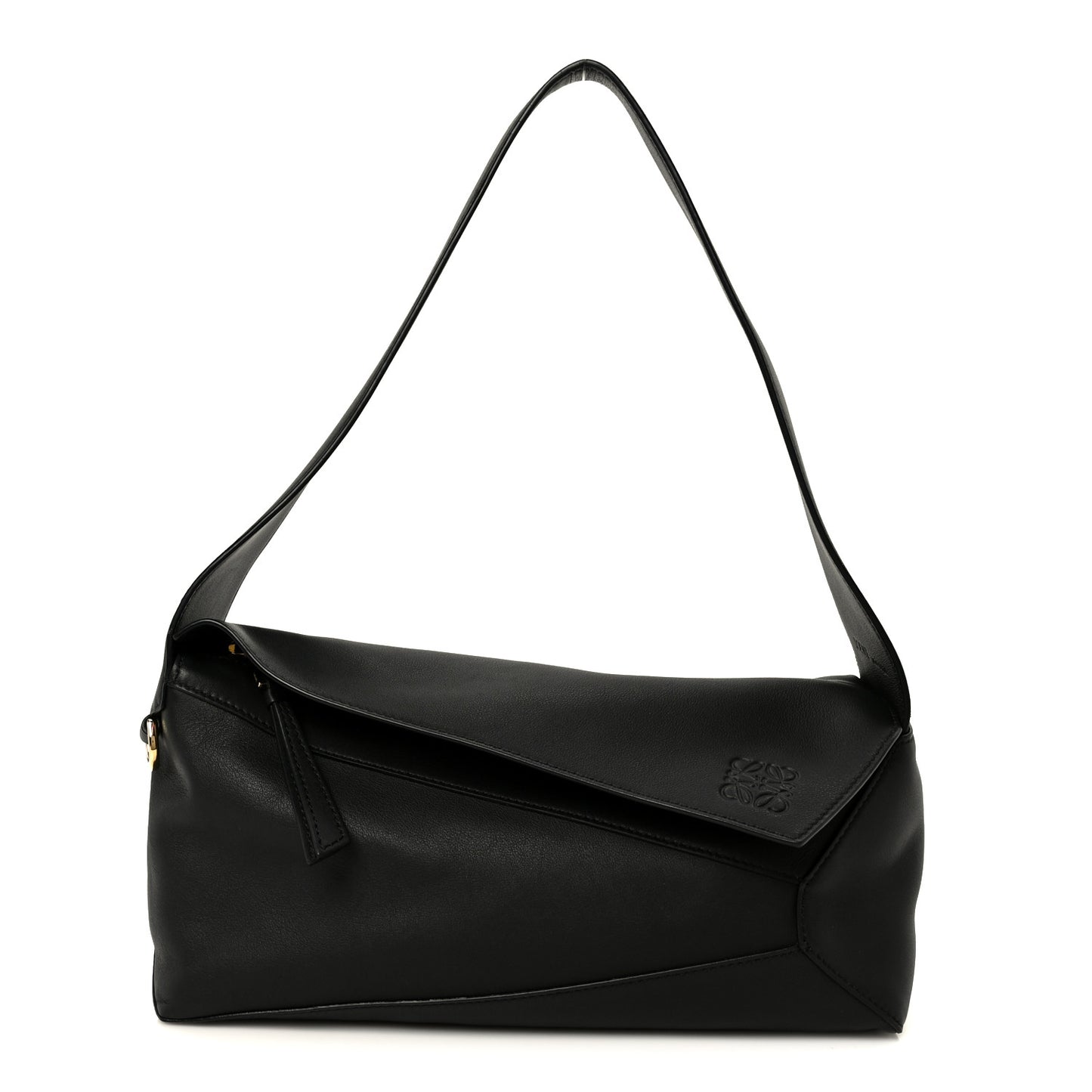 Calfskin Puzzle Hobo Black