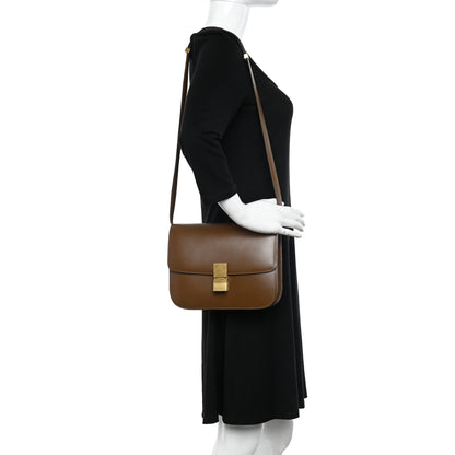 Celine Box Calfskin Medium Classic Box Flap Bag Camel 2 of 14