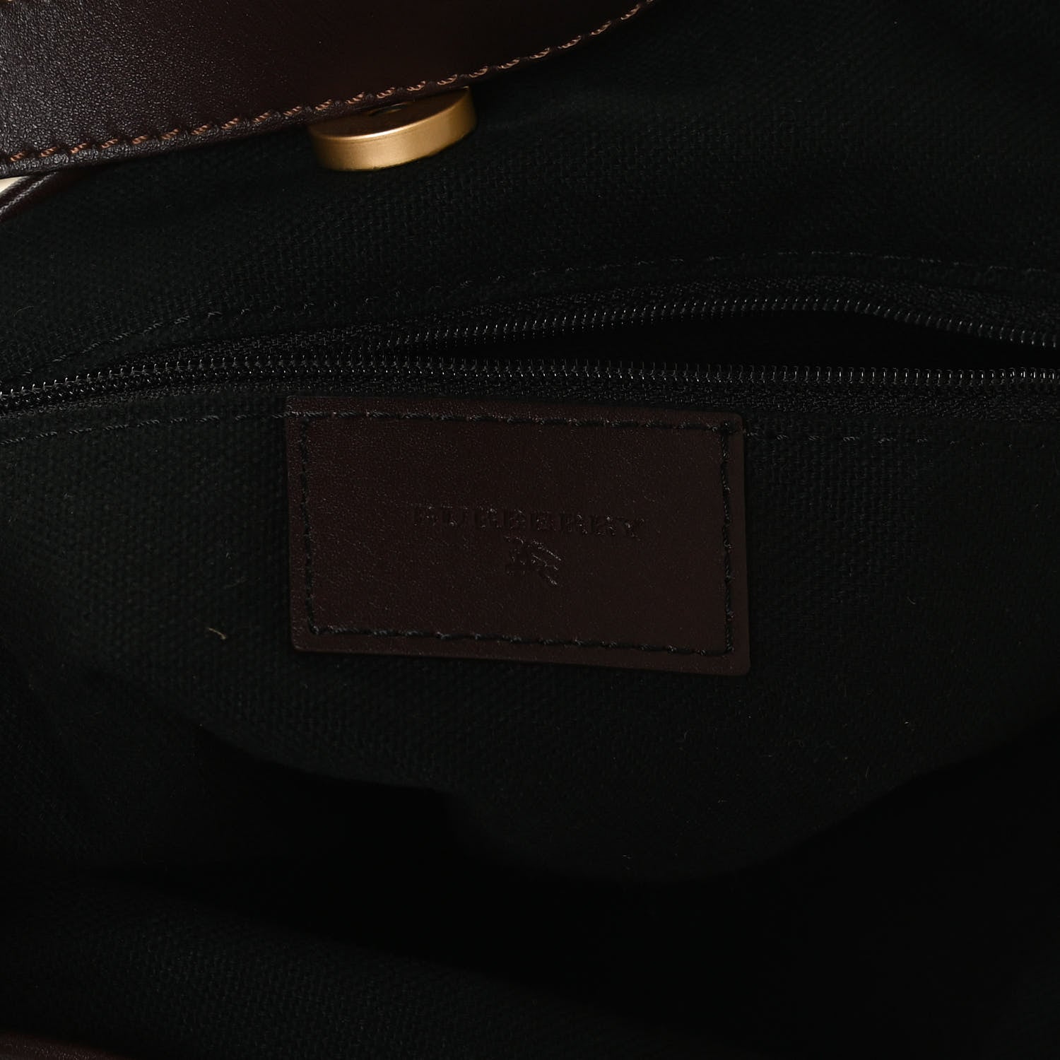 Burberry Haymarket Check Studded Tote Chocolate 5 of 10