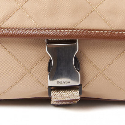 Prada Tessuto Nylon Saffiano Impunturato Messenger Cammello Brown 6 of 9
