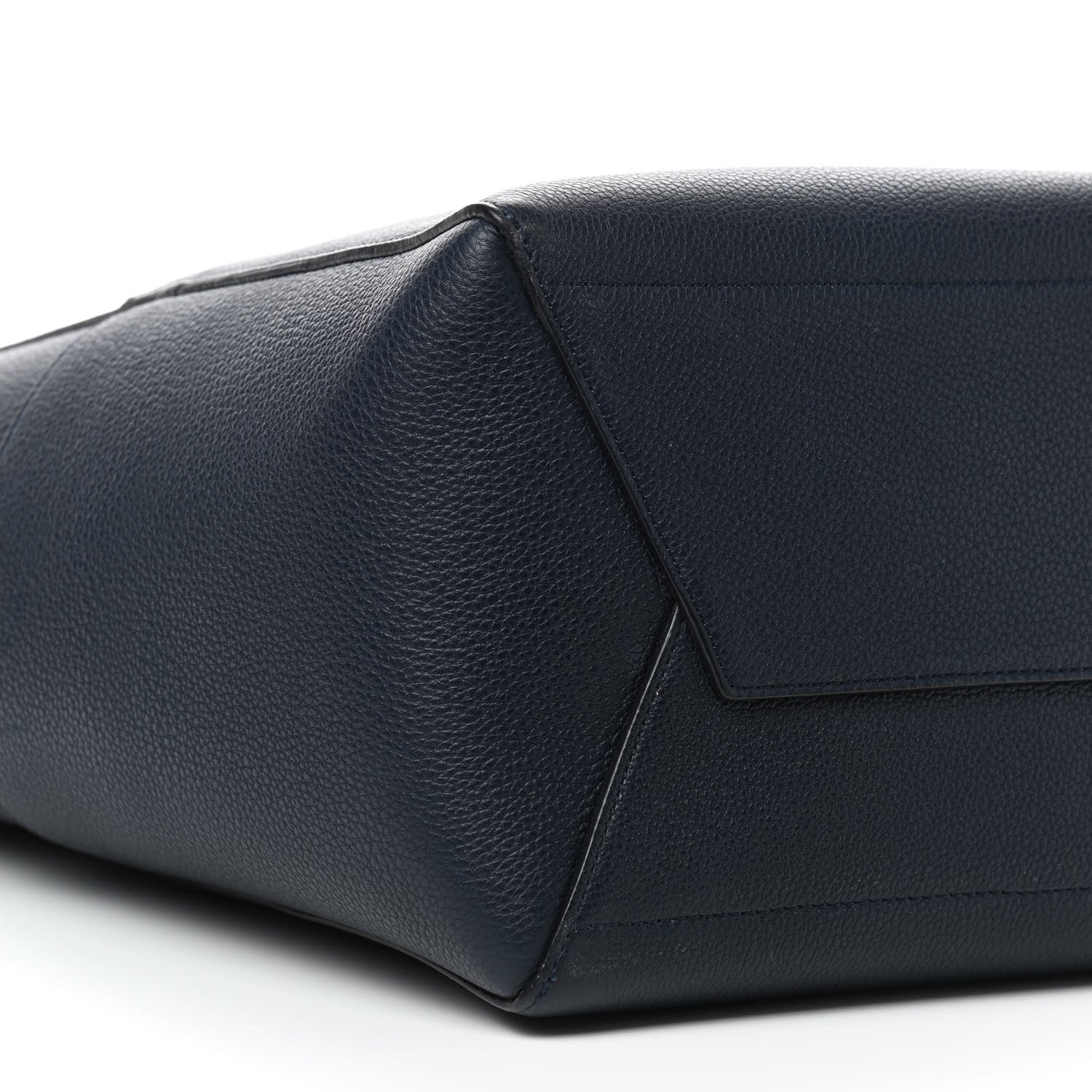 Celine Soft Grained Calfskin Sangle Bucket Bag Navy Blue 4 of 7