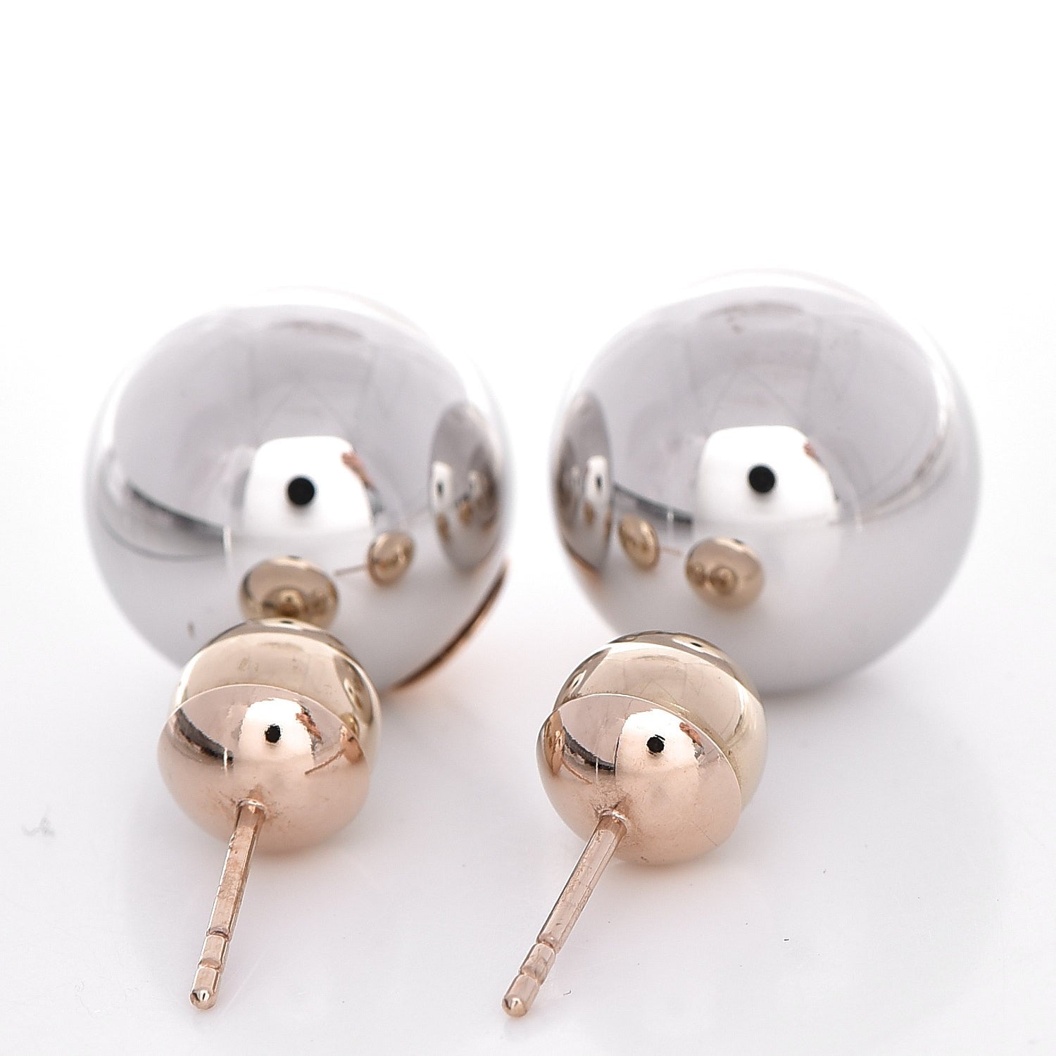 Christian Dior Mise En Dior Tribal Earrings Silver Gold 4 of 4