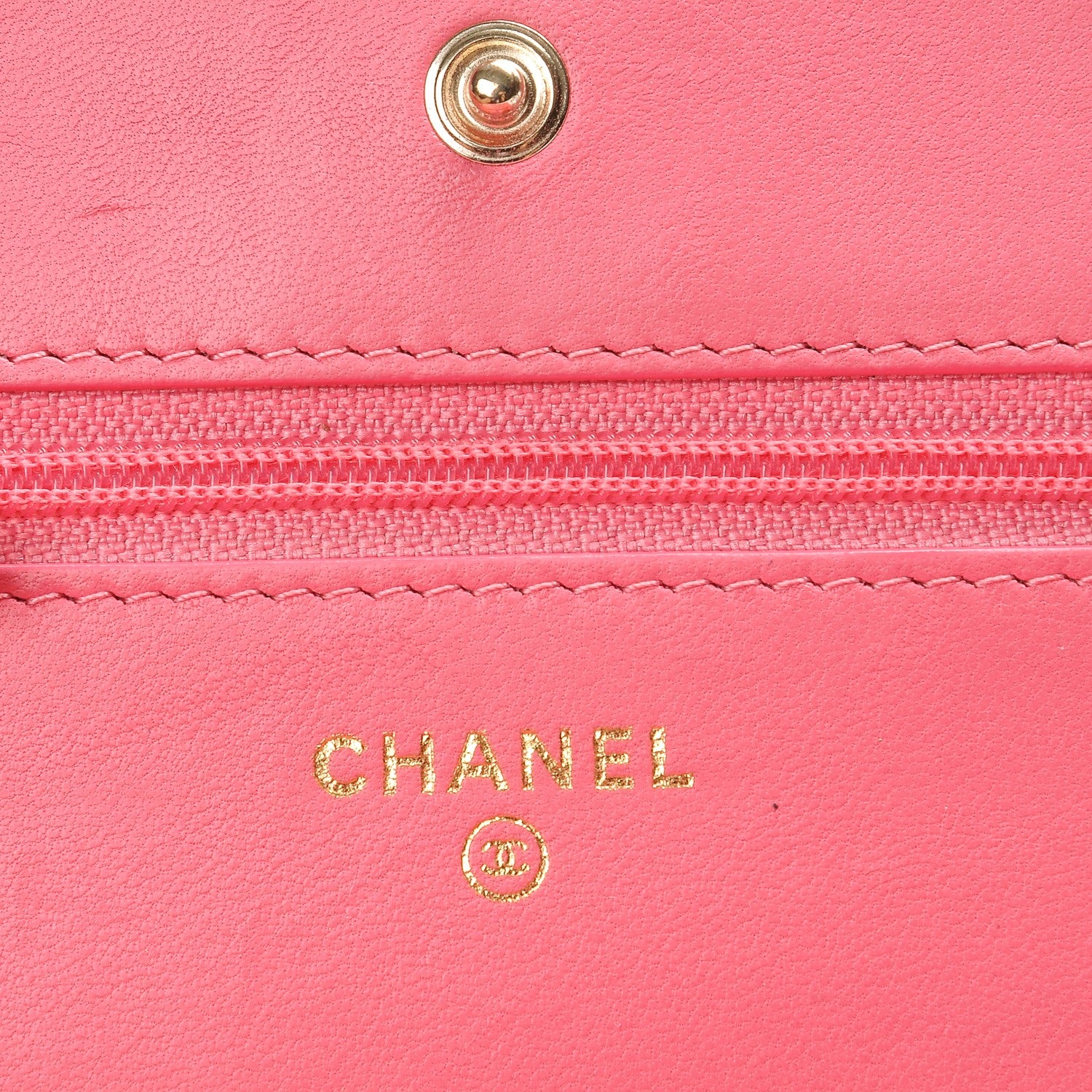 Chanel Lambskin Emoticon Wallet on Chain WOC Pink 6 of 10
