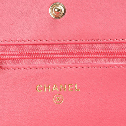Chanel Lambskin Emoticon Wallet on Chain WOC Pink 6 of 10
