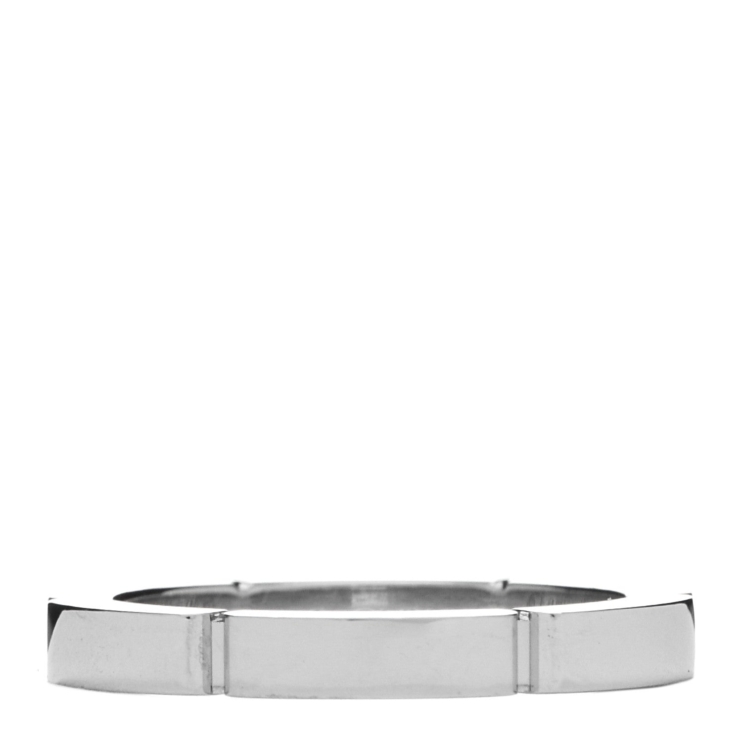 Cartier 18K White Gold Diamond Maillon Panthere Half Diamond Wedding Band Ring 48 4.5 3 of 6