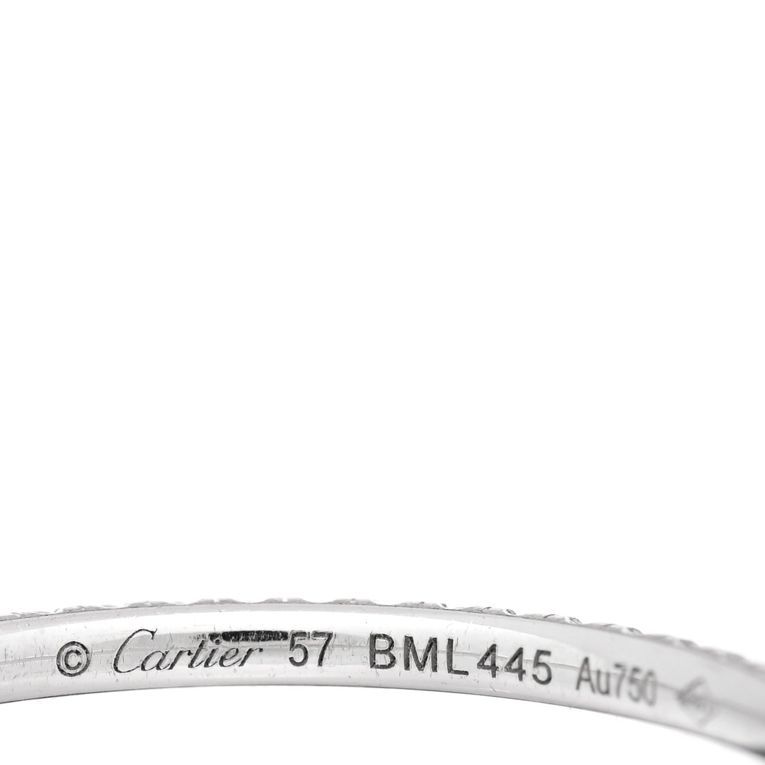 Cartier 18K White Gold Diamond 1.5mm Etincelle de Cartier Wedding Band Ring 57 8 4 of 5