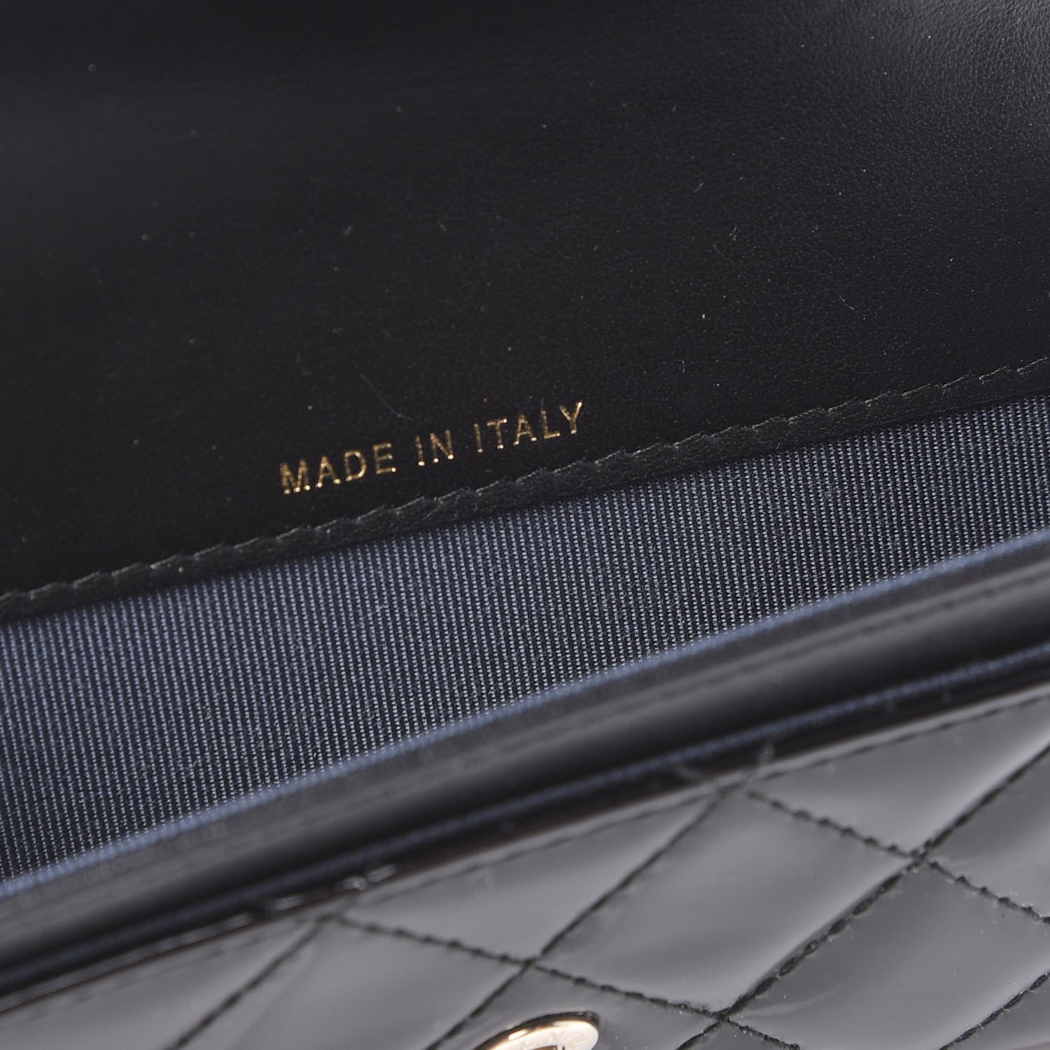 Chanel Patent Quilted Flap Card Holder Wallet Black 6 of 11
