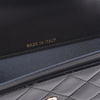 Chanel Patent Quilted Flap Card Holder Wallet Black 6 of 11
