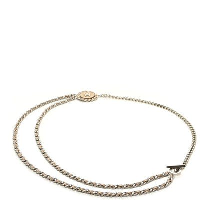 Chanel Lambskin Chain CC Medallion Belt Silver Gold 2 of 6