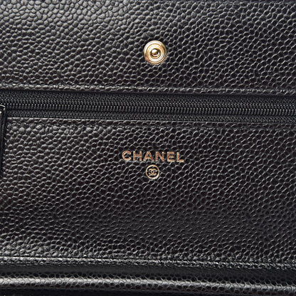 Chanel Caviar Quilted Wallet On Chain WOC Black 6 of 12