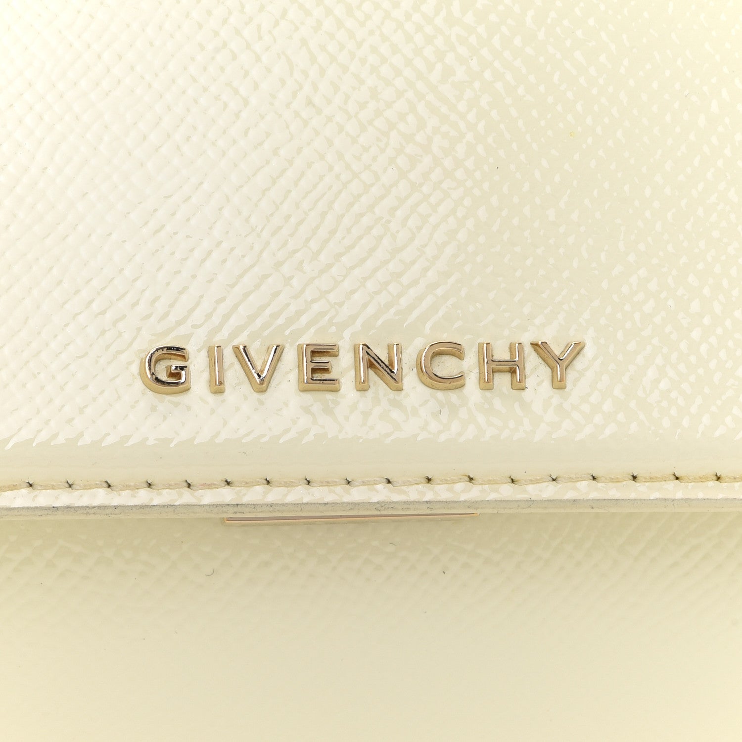 Givenchy Patent Calfskin Mini Pandora Box Chain Crossbody Bag White 8 of 13