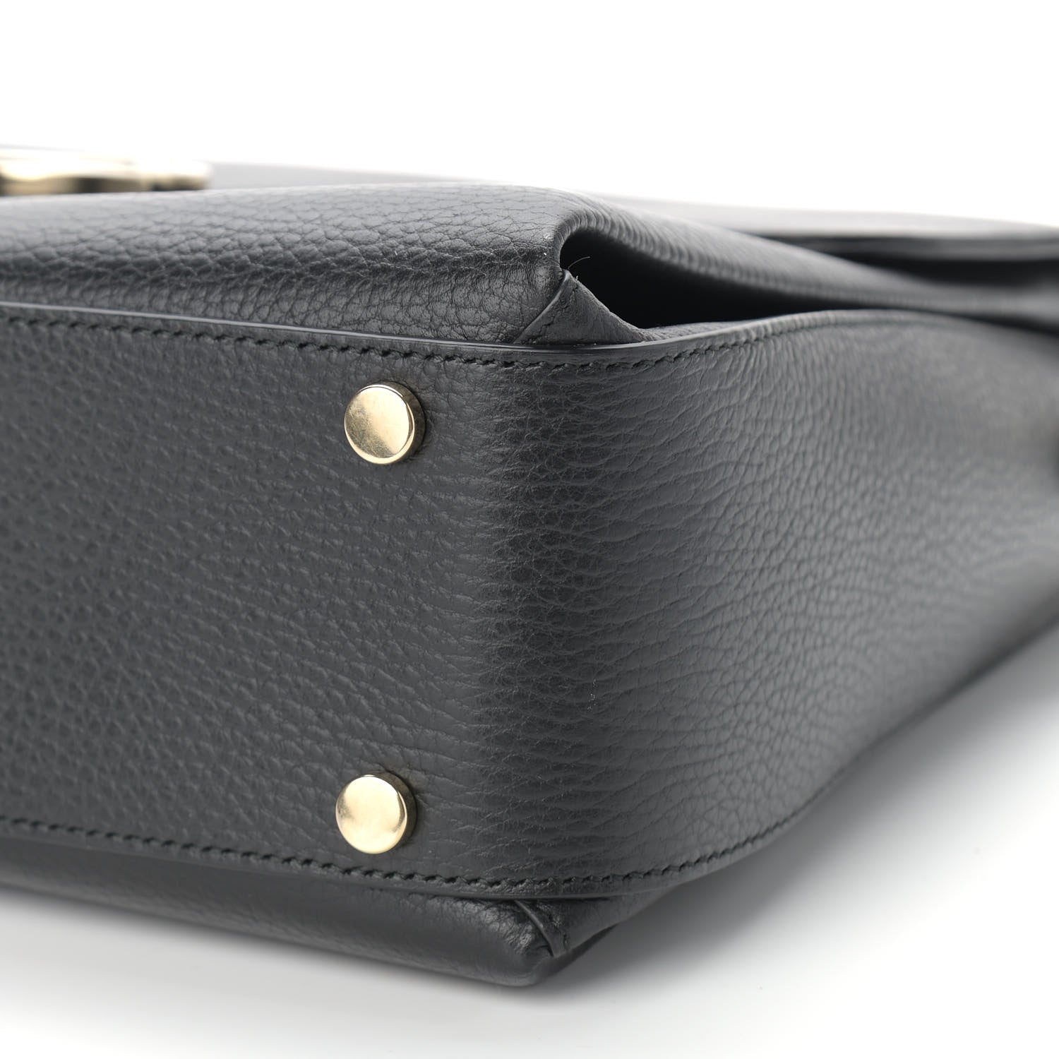 Gucci Dollar Calfskin Medium Interlocking G Top Handle Shoulder Bag Black 8 of 8