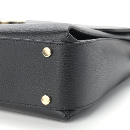 Gucci Dollar Calfskin Medium Interlocking G Top Handle Shoulder Bag Black 8 of 8