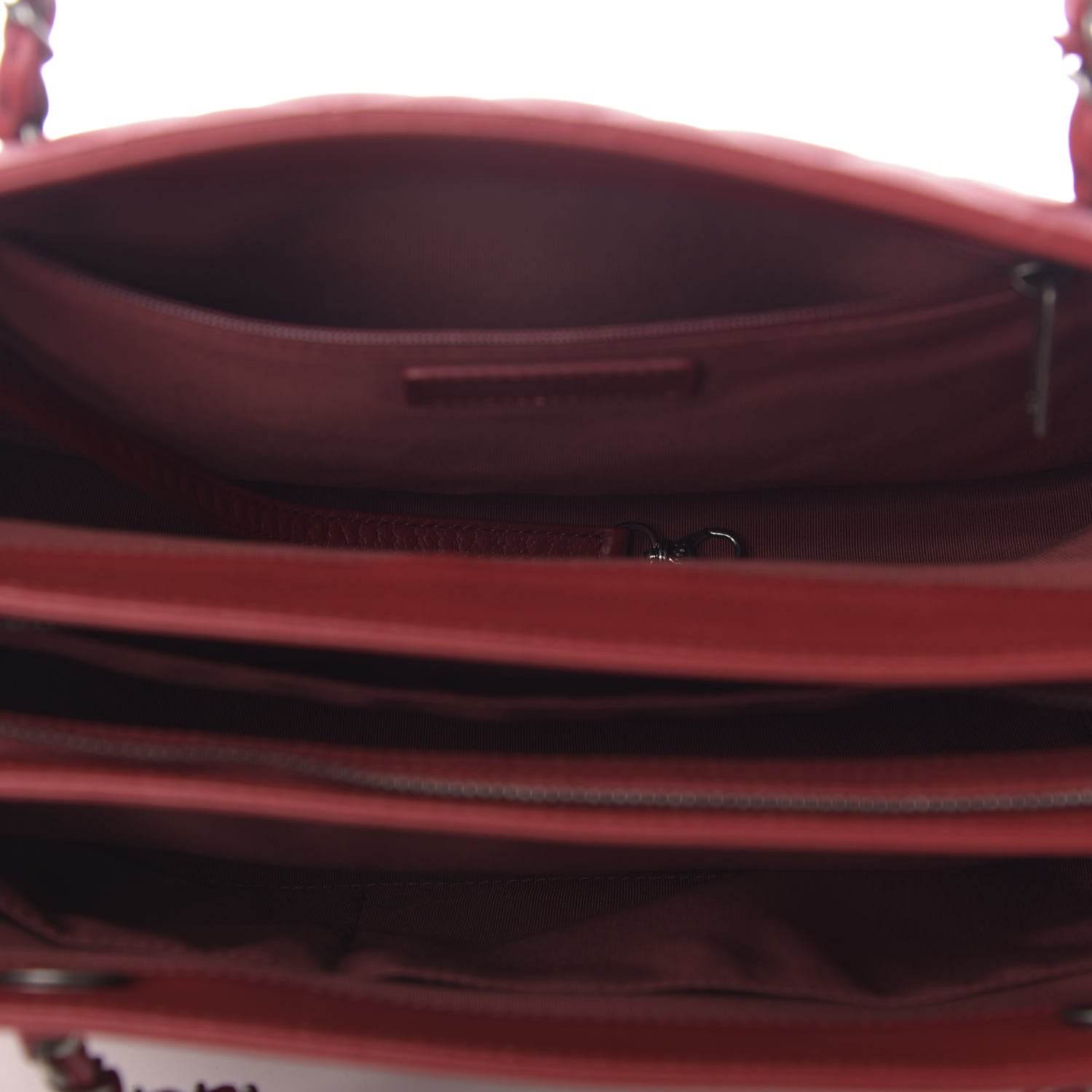 Chanel Caviar Quilted Large Zipped Shopping Tote Red 5 of 14