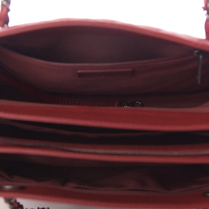 Chanel Caviar Quilted Large Zipped Shopping Tote Red 5 of 14