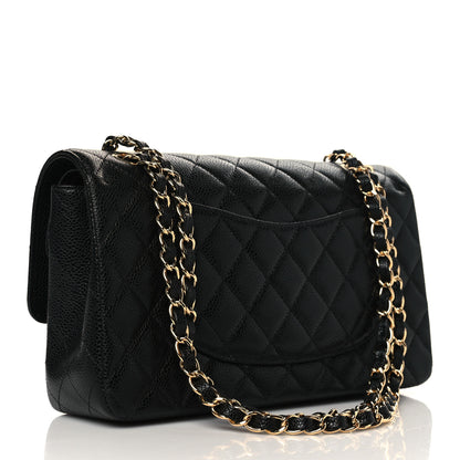 Chanel Caviar Quilted Medium Double Flap Black 3 of 10