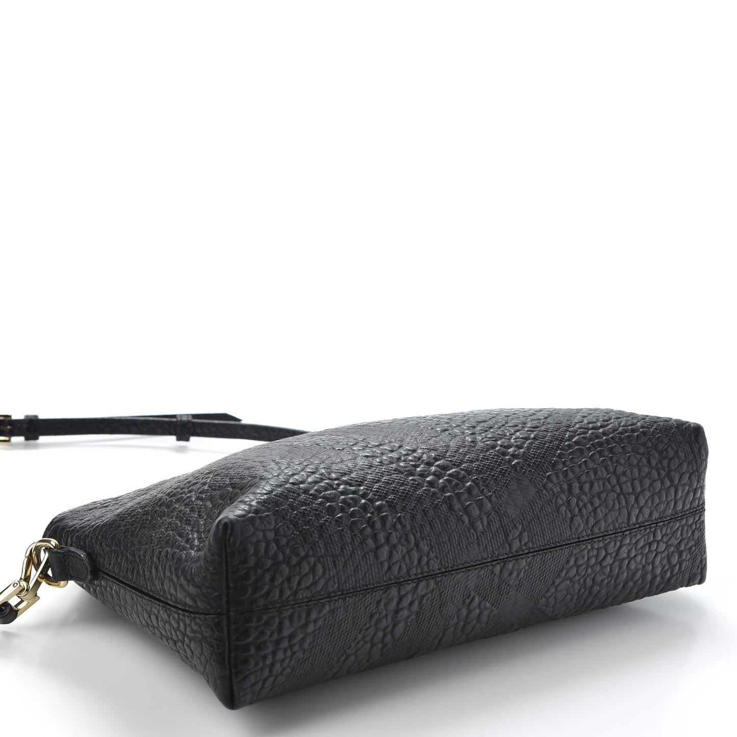 Signature Grain Calfskin Check Embossed Small Chichester Crossbody Clutch Bag Black