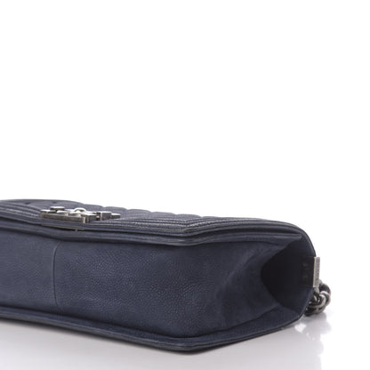 Chanel Iridescent Caviar Quilted Medium Boy Flap Dark Blue 8 of 12