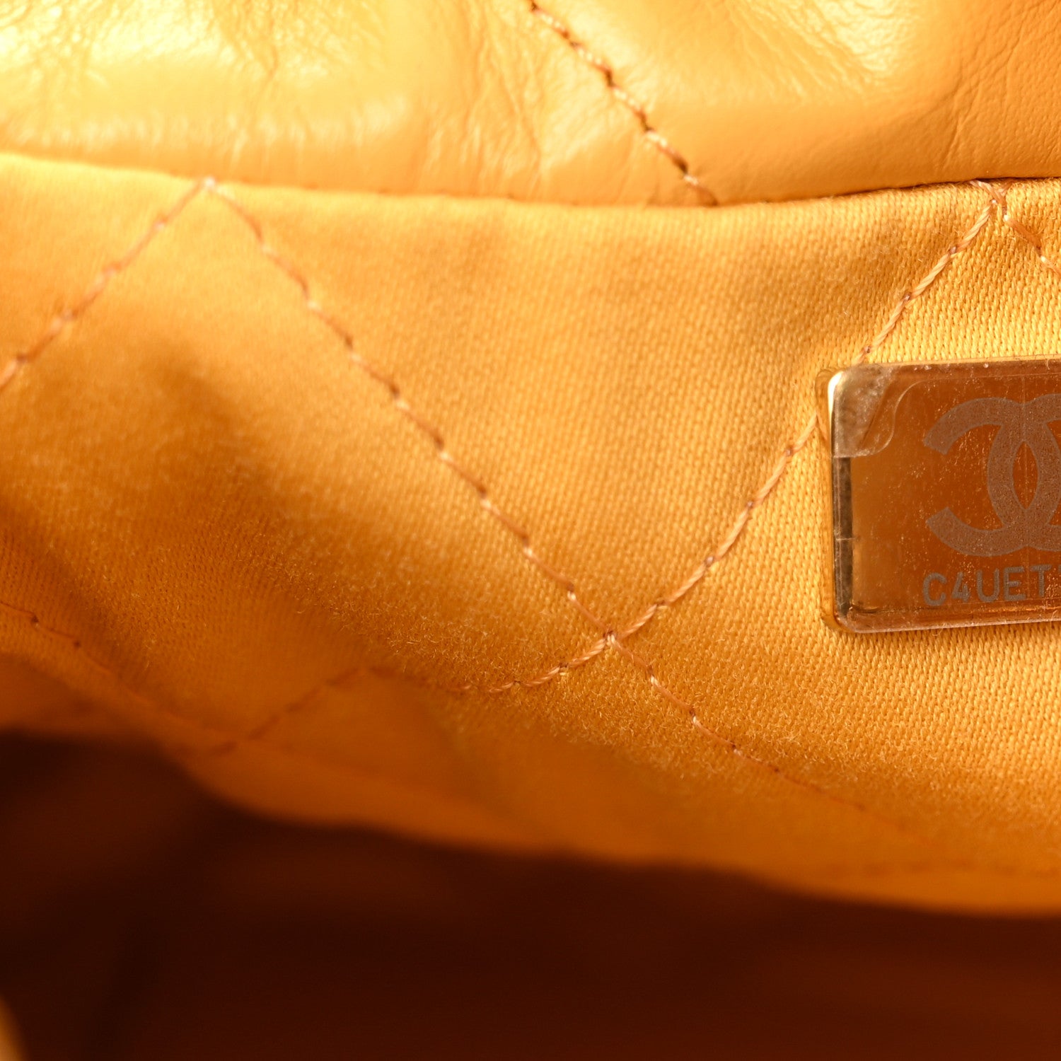 Chanel Shiny Calfskin Quilted Mini Chanel 22 Yellow 7 of 10