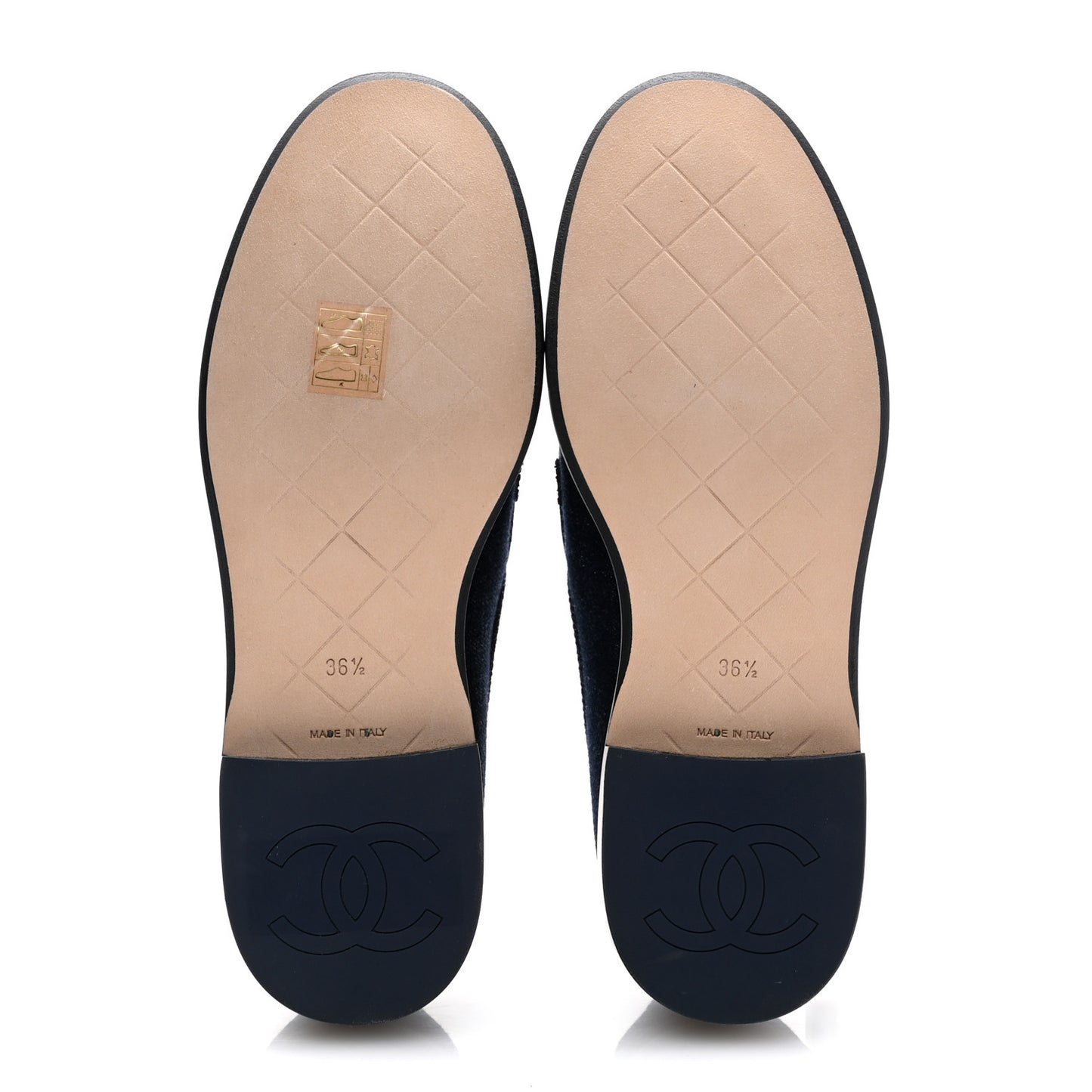 Denim CC Turnlock Loafers 36.5 Dark Blue