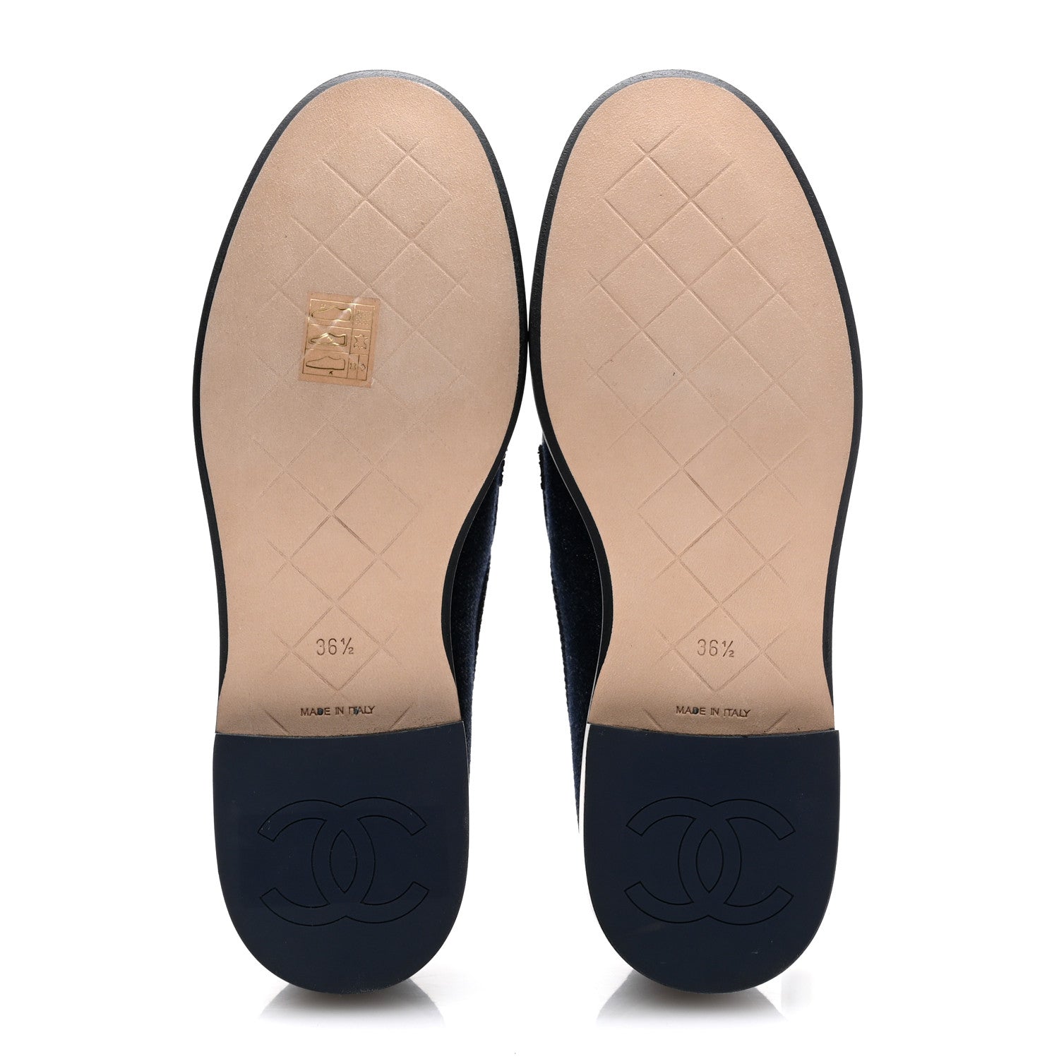 Chanel Denim CC Turnlock Loafers 36.5 Dark Blue 5 of 8