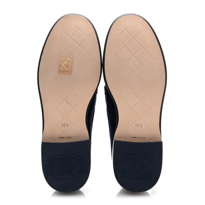 Chanel Denim CC Turnlock Loafers 36.5 Dark Blue 5 of 8