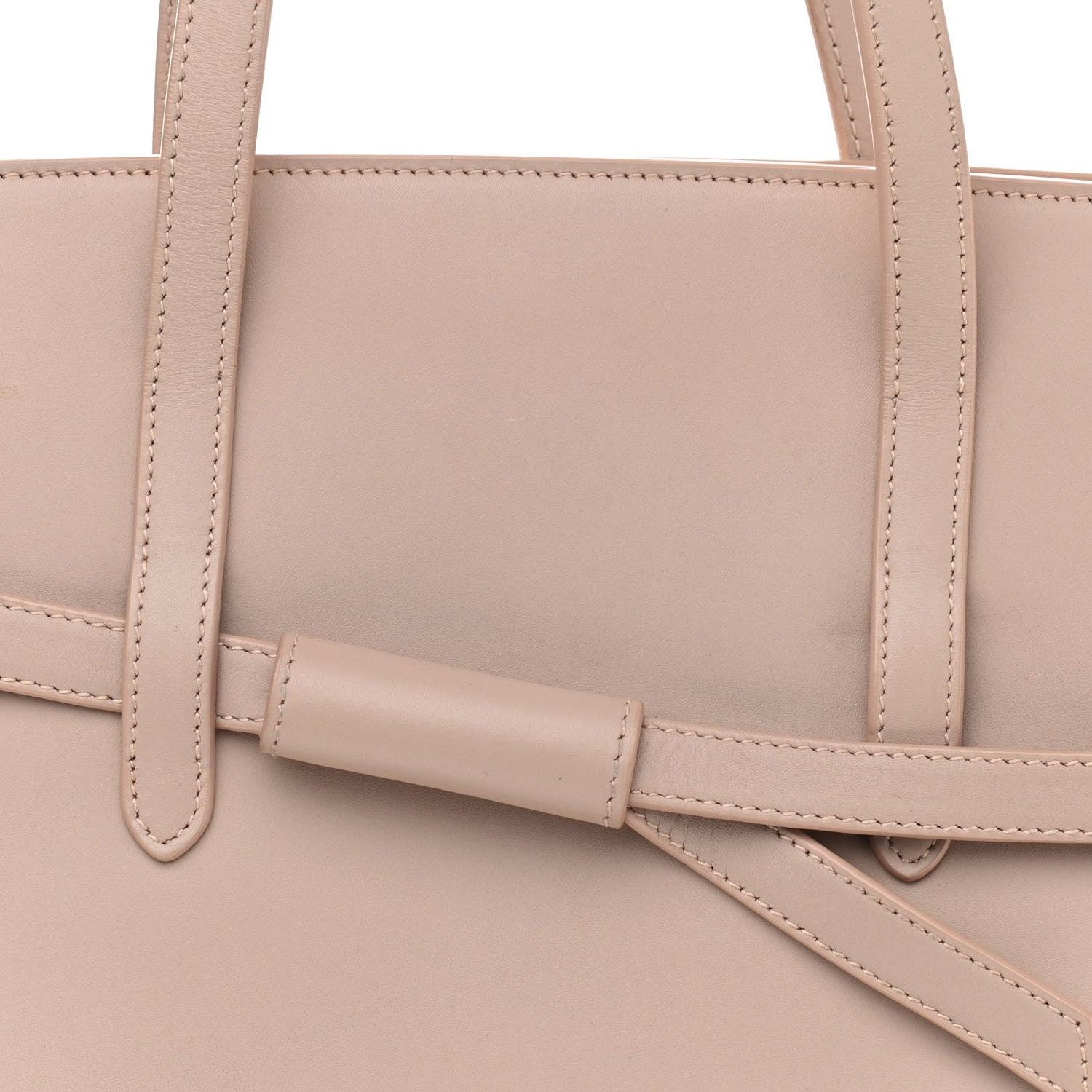Alaia Calfskin Belt Shoulder Bag Sable 7 of 10