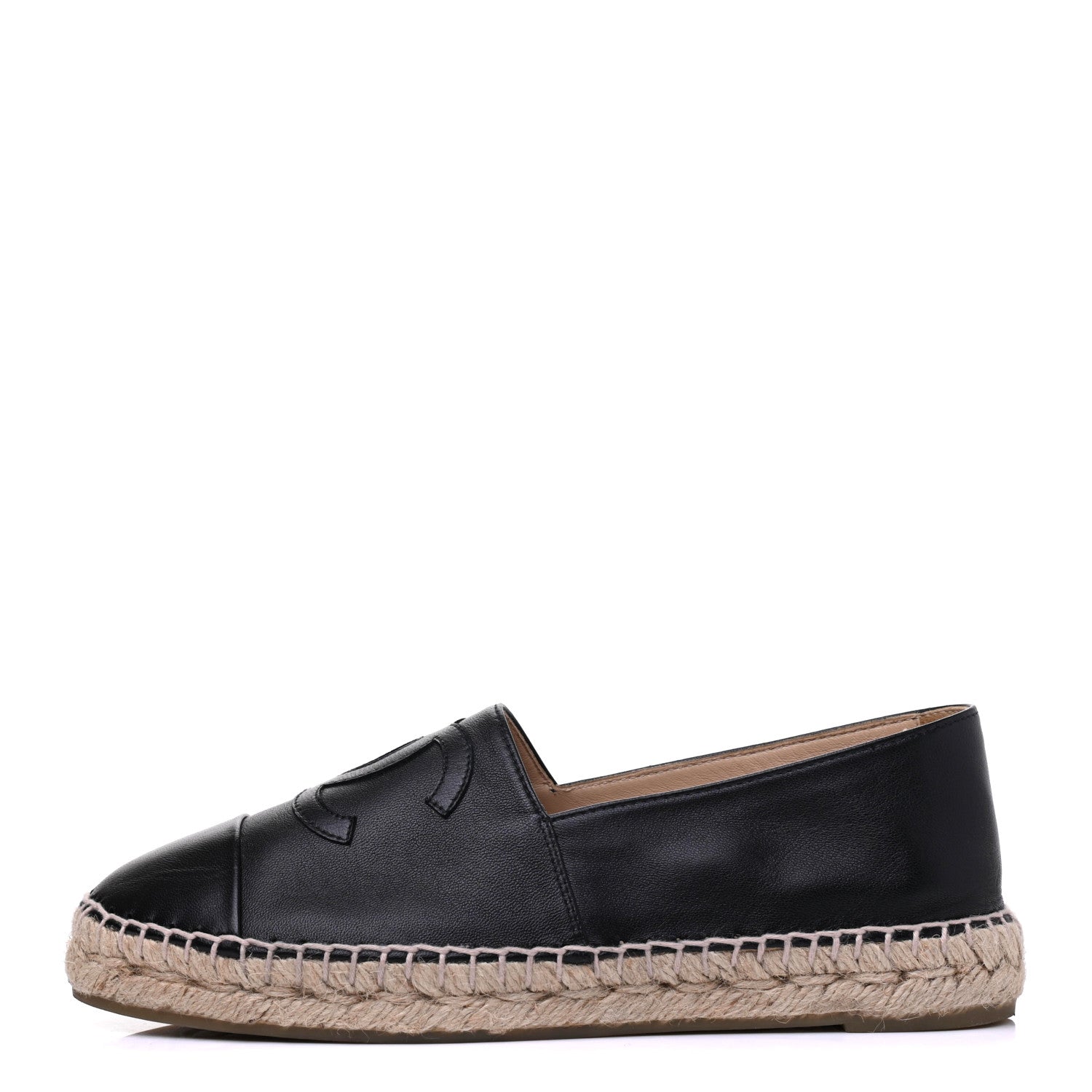 Chanel Lambskin CC Espadrilles 39 Black 1 of 13
