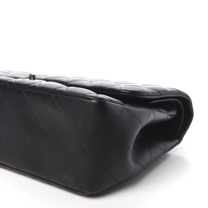 Chanel Lambskin Quilted Jumbo Double Flap Black 9 of 11