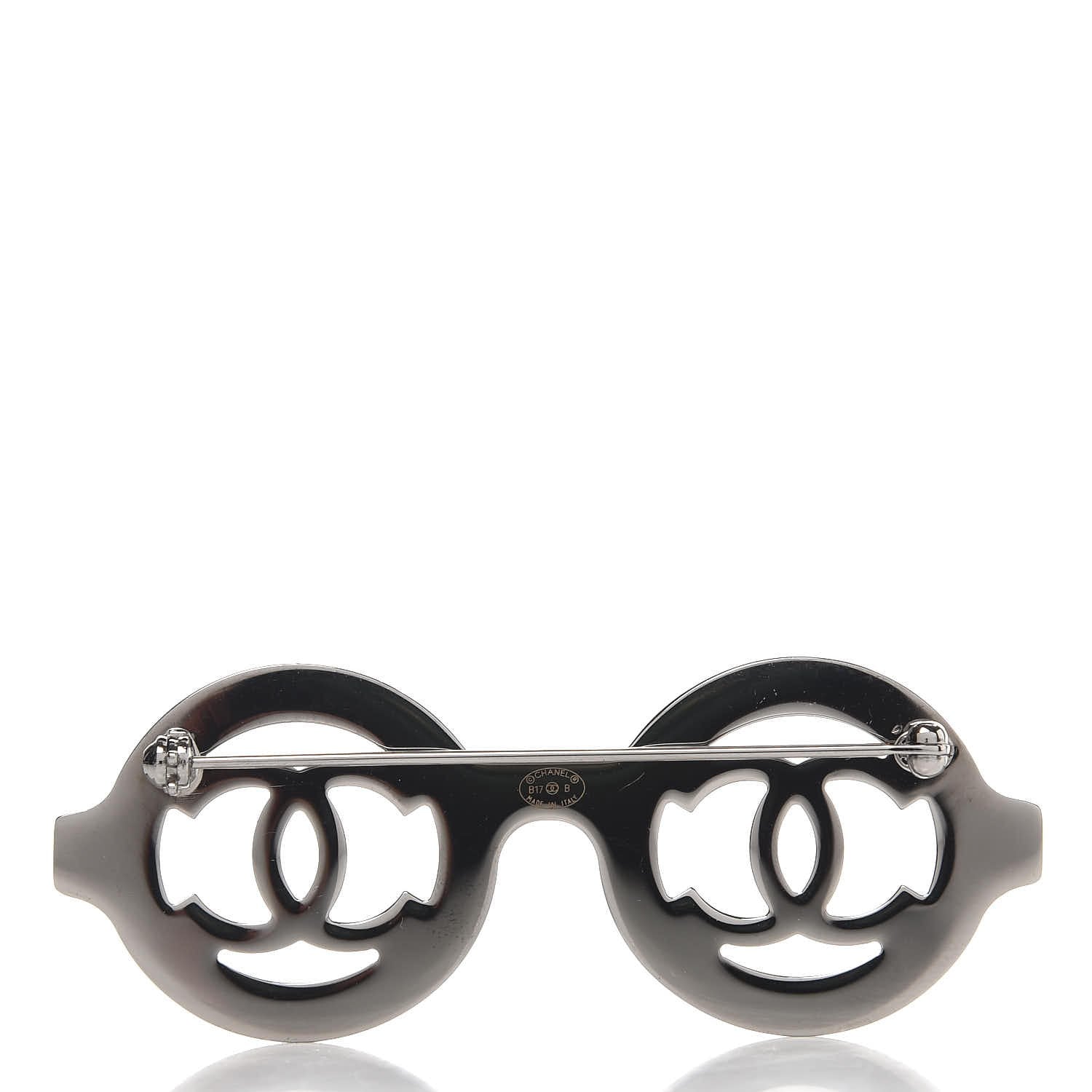 Chanel Crystal CC Sunglasses Brooch Silver 4 of 5