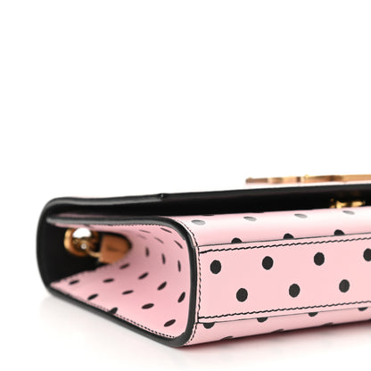 Saint Laurent Calfskin Polka Dot Small Monogram Kate Satchel Rose Black 8 of 10