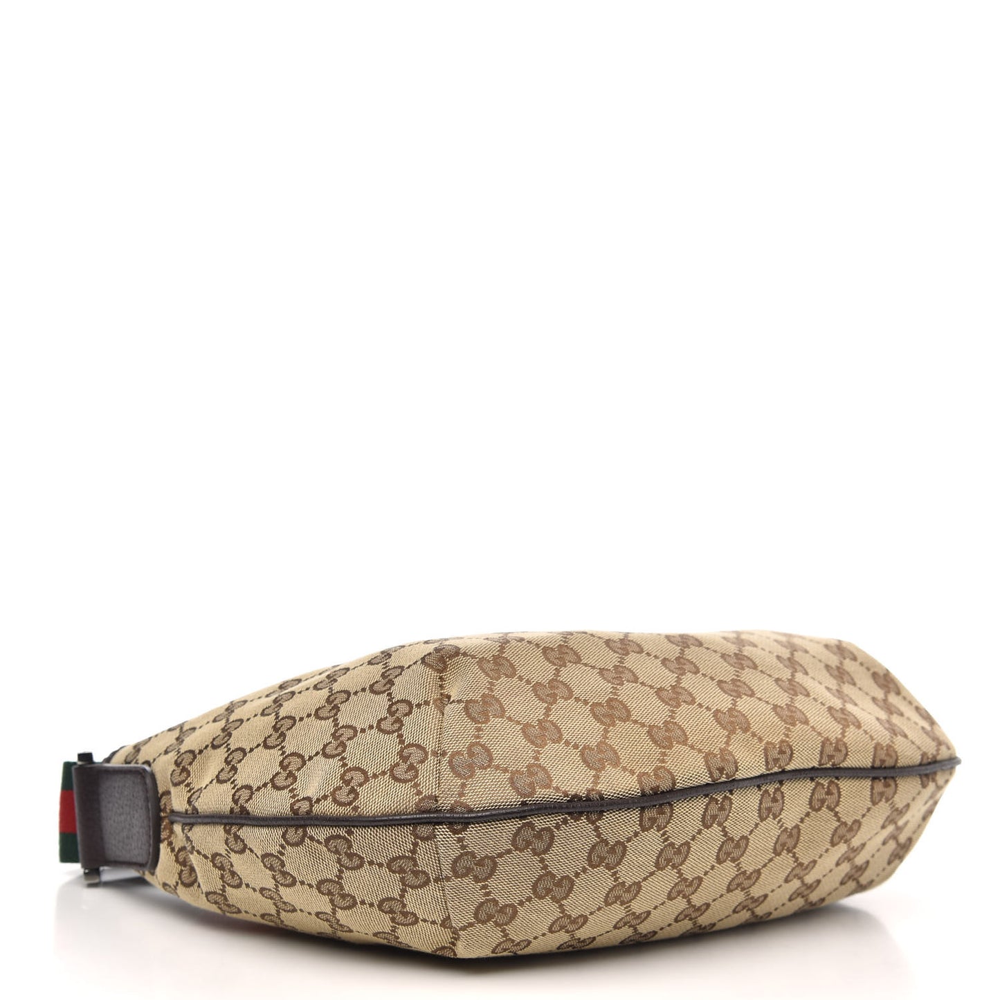 Monogram Web Medium Half Moon Hobo Dark Brown