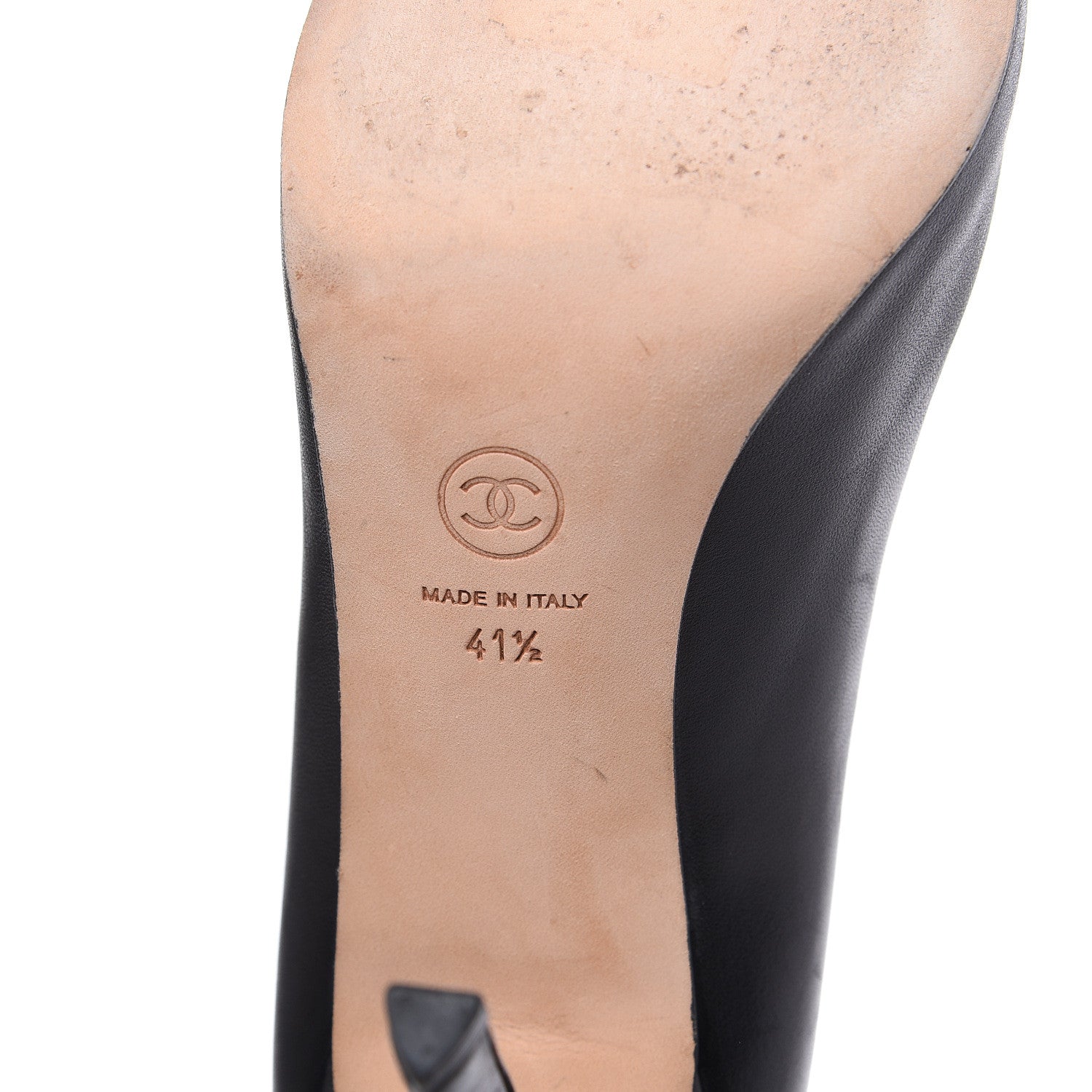 Chanel Lambskin Crystal CC Pumps 41.5 Black 6 of 15
