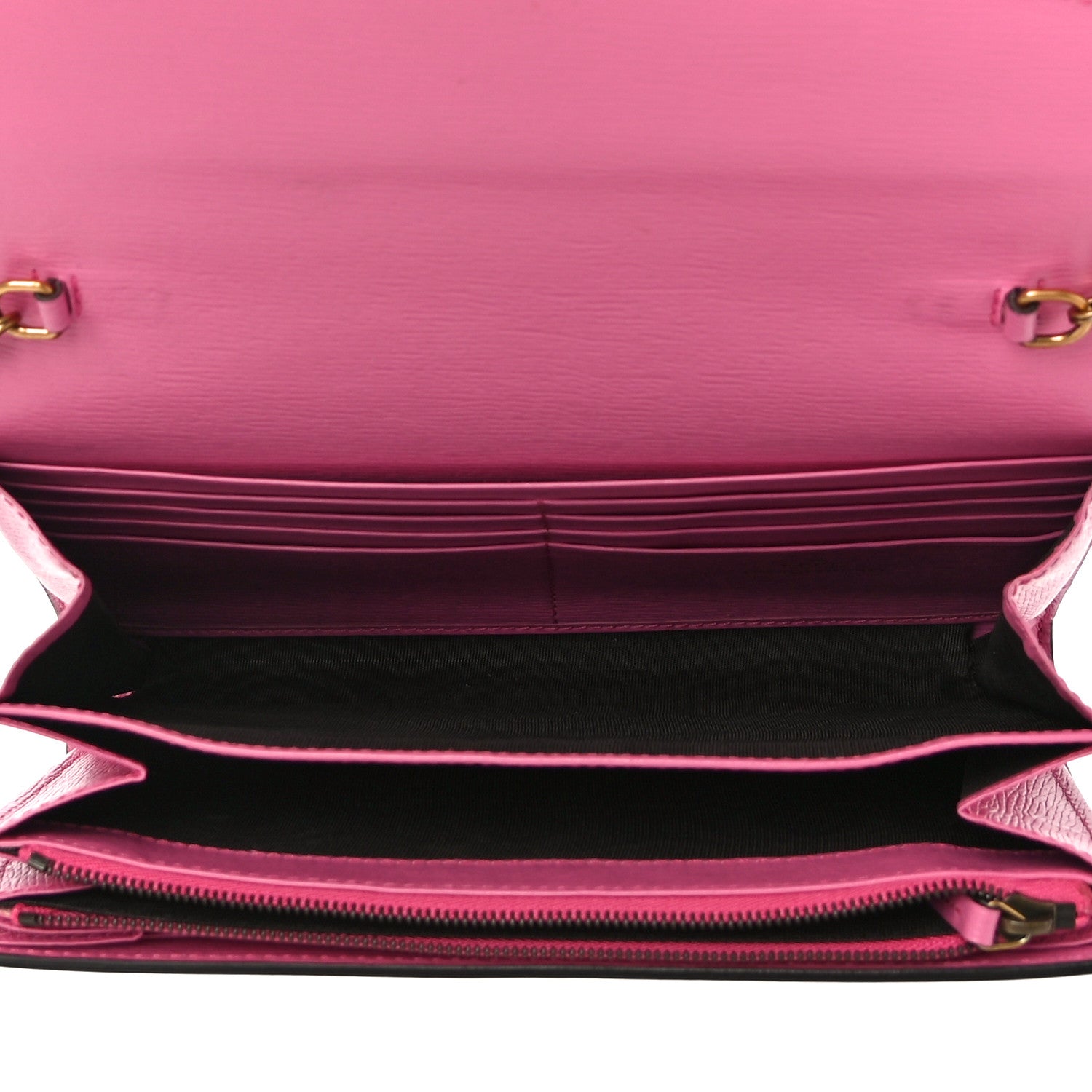 Gucci Calfskin Floral Print Mini Dionysus Chain Wallet Ivory Pink 5 of 9