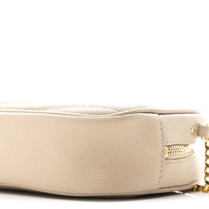 Saint Laurent Grain De Poudre Matelasse Monogram Mini Lou Camera Bag Dark Beige 10 of 11