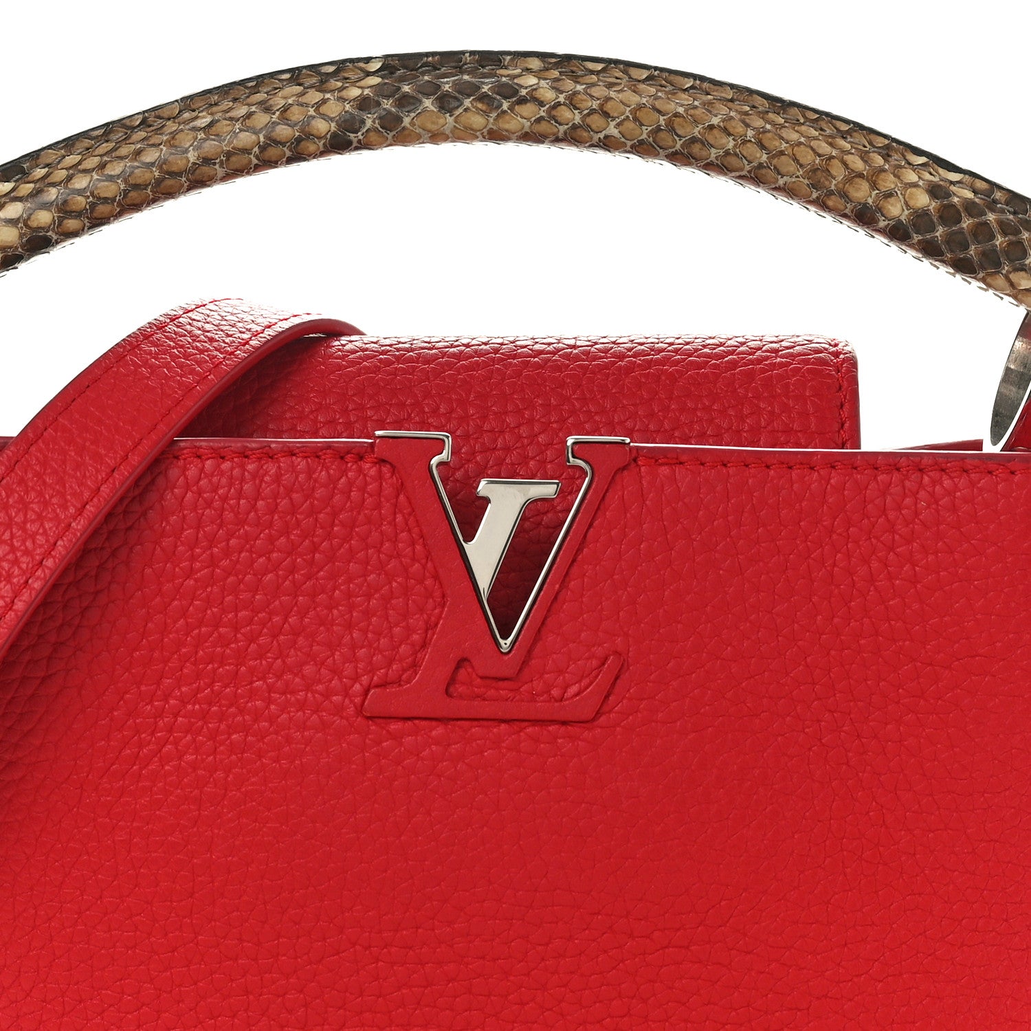 Louis Vuitton Taurillon Snakeskin Capucines BB Rubis 7 of 9