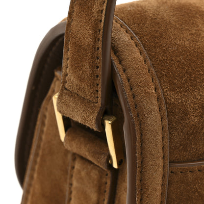 Saint Laurent Suede Calfskin Monogram Small Solferino Satchel Caramel Cognac 12 of 13