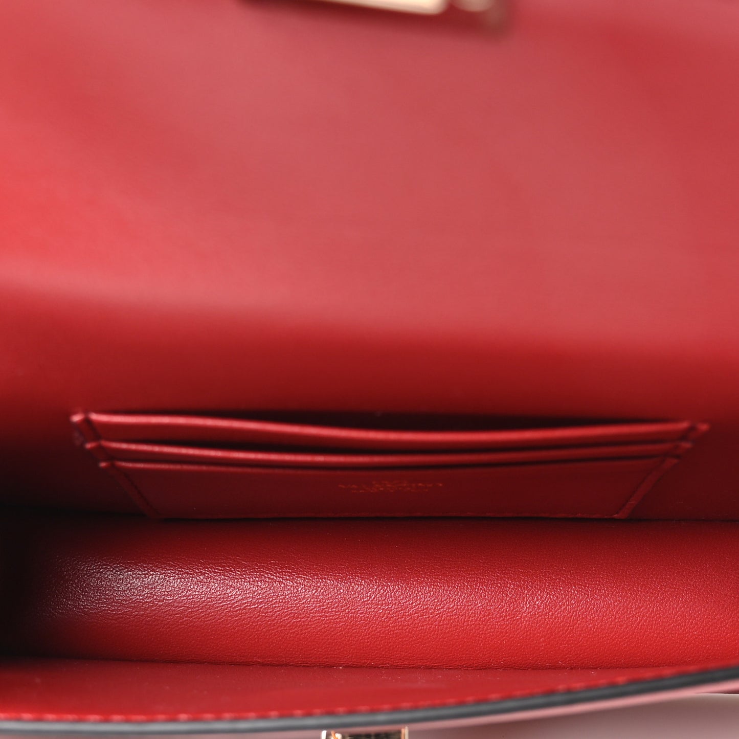 Vitello Rockstud Mini Top Handle Bag Red