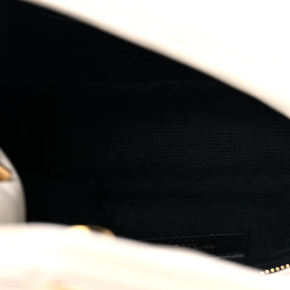 Saint Laurent Lambskin Quilted Toy Loulou Puffer Monogram Chain Satchel Crema Soft 12 of 19